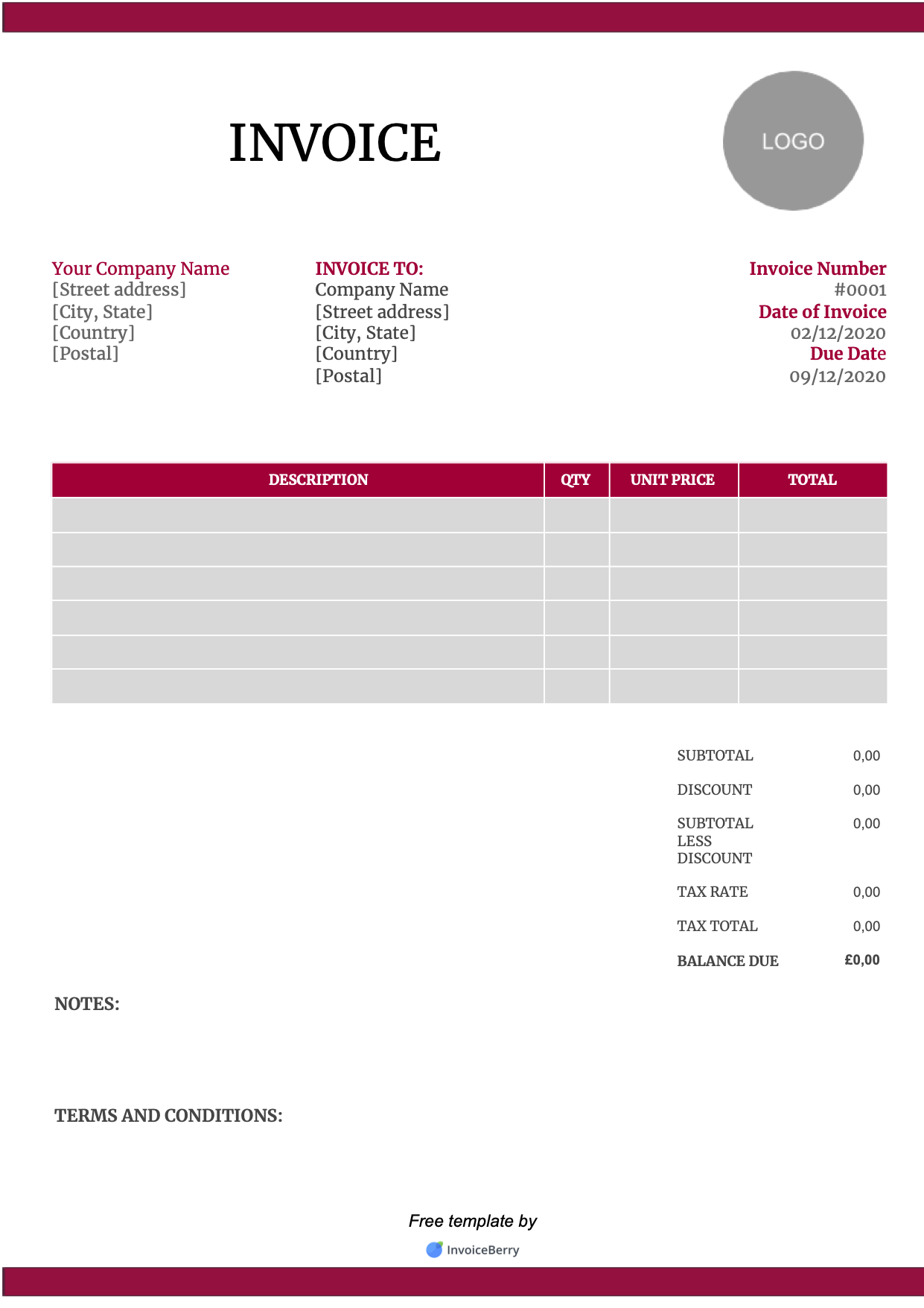 Free Invoice Templates